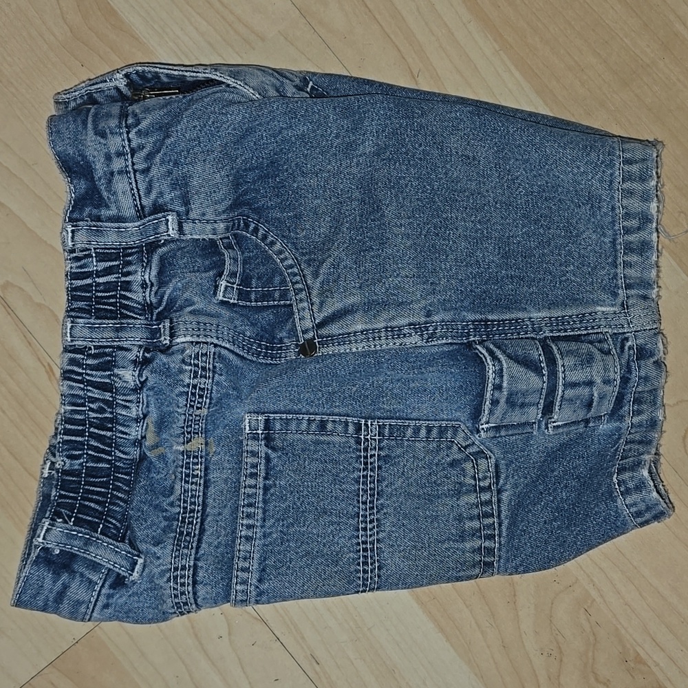 Vintage Little Levi's Levis Quality Service Denim Jean Shorts Big Patch 2T - Picture 15 of 16